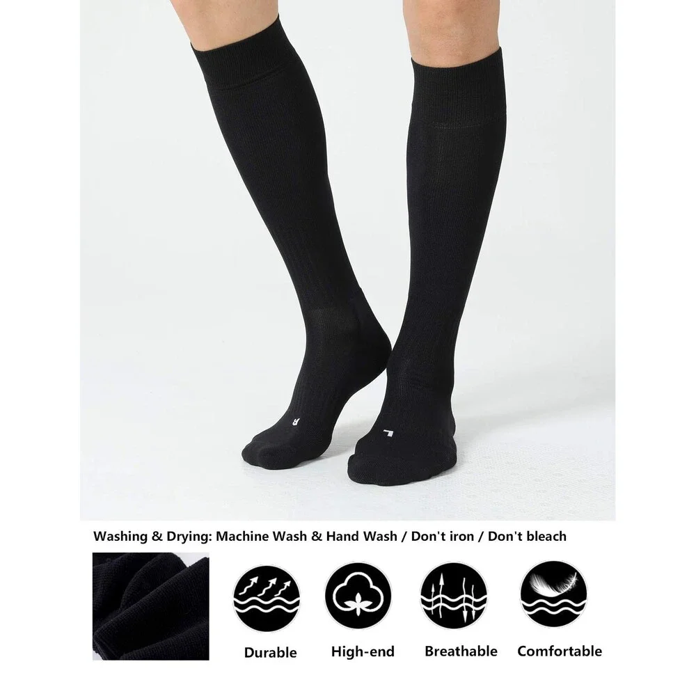 CelerSport Youth Black Soccer Socks 2-Pack Over-the-Calf Cushion S - NWOT